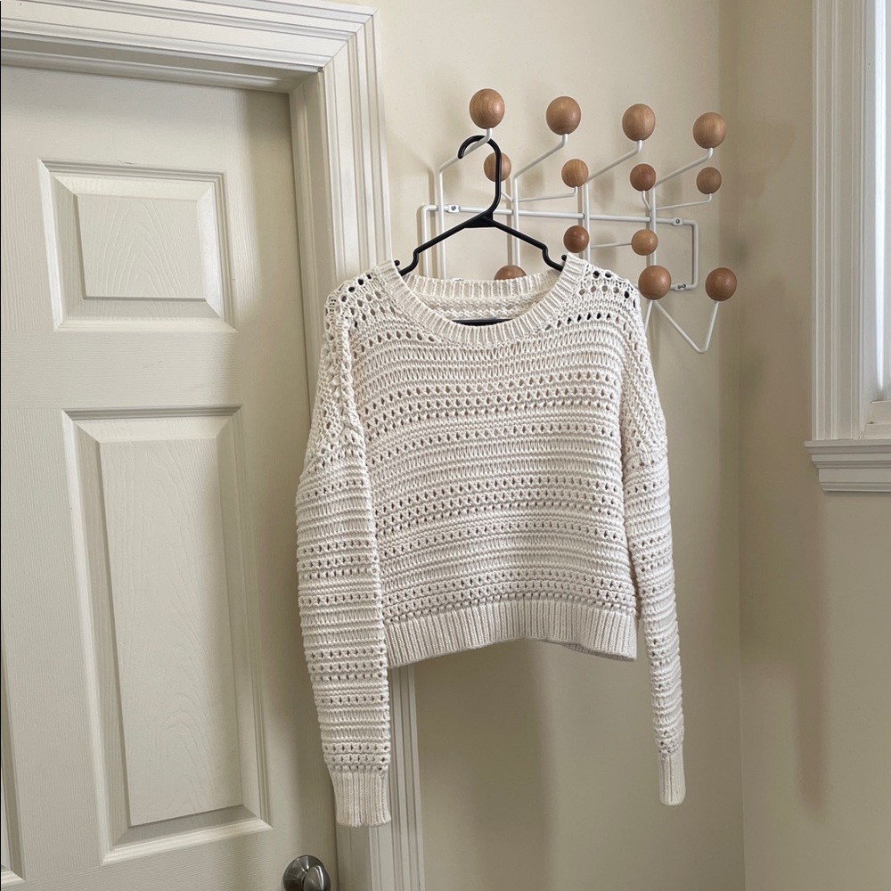 All Saints - Classic Crochet  Pullover Sweater - Cream - S